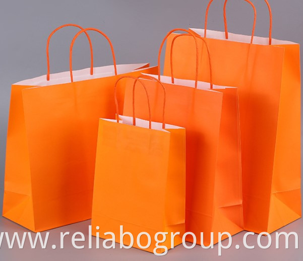 Customized Take Away Fast Food Bag Fashion Shopping Bag Brown Kraft Paper Bags